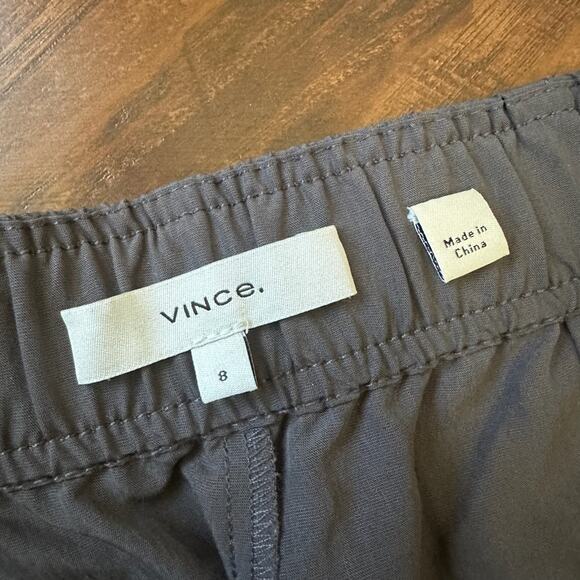 VINCE Utility Pants Taupewood Lightweight Wide Leg HR Relaxed Fit - Picture 9 of 14